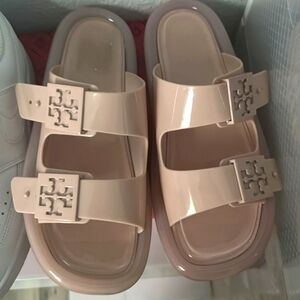 Tory Burch buckle jelly slide